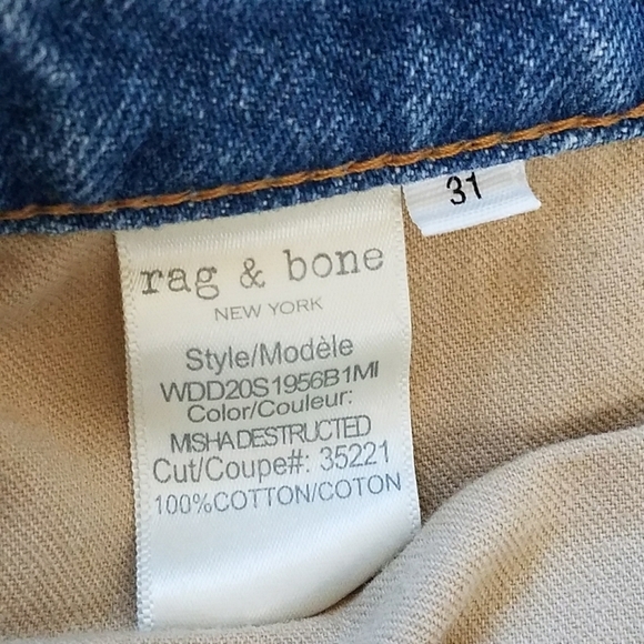 Rag & Bone Dre Low-Rise Denim Shorts - Picture 9 of 10